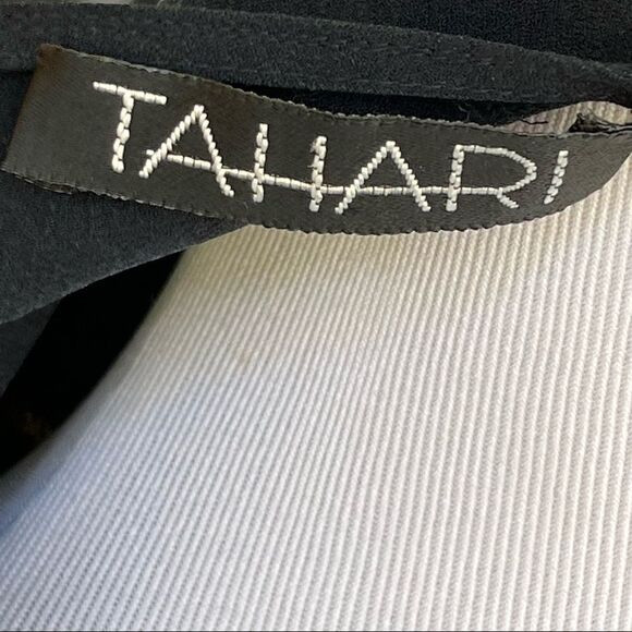 TAHARI black Silk Ling Sleeve Blouse 2 - Picture 5 of 7